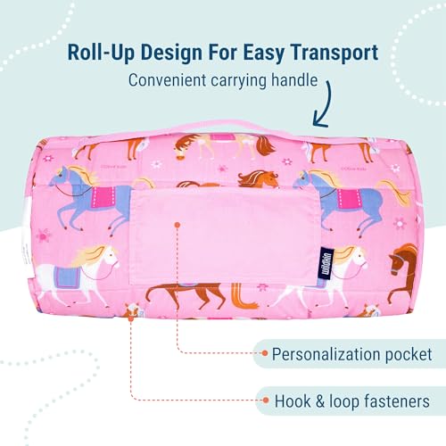Image of Wildkin Kids Original Nap Mat - Cozy Kids Sleep Mat with Pillow, ideal for School & Travel