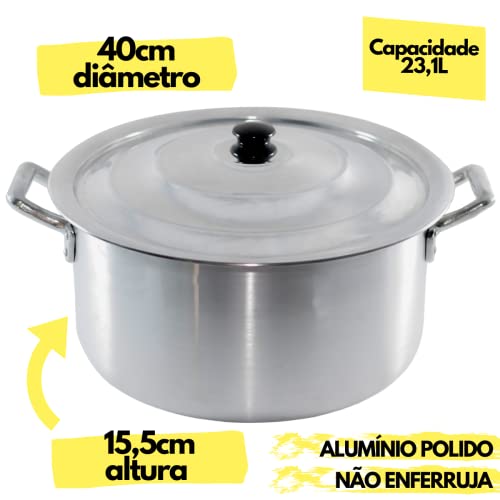 Caçarola N 40 Panela Grande Aluminio Linha Hotel Restaurante Cerveja…