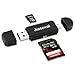 Price comparison product image SD Card Reader, Jiasoval USB OTG Adapter 2.0 Micro Portable Memory Card Reader for SD, Micro SD, SDXC, SDHC, Micro SDHC, Micro SDXC