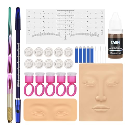 ATOMUS Kit di penne per microblading Kit completo di penne per sopracciglia semi-permanenti per tatuaggio professionale Penna manuale per sopracciglia 18U 5RS Forniture per tatuaggi