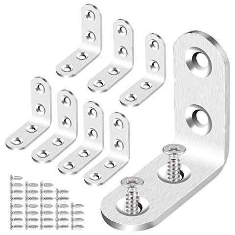 JIZZU 8Pcs Stainless Steel Right Angle Brackets Cover