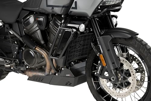 Sabot moteur Puig 22181N noir en aluminium de protection pour carter