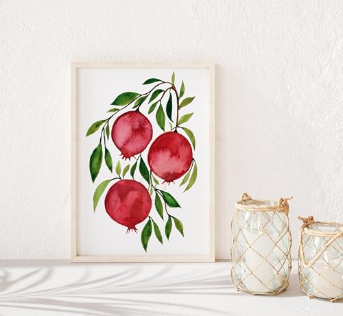 Tableaux d'art mural grenade affiche de fruit décoration 60x90