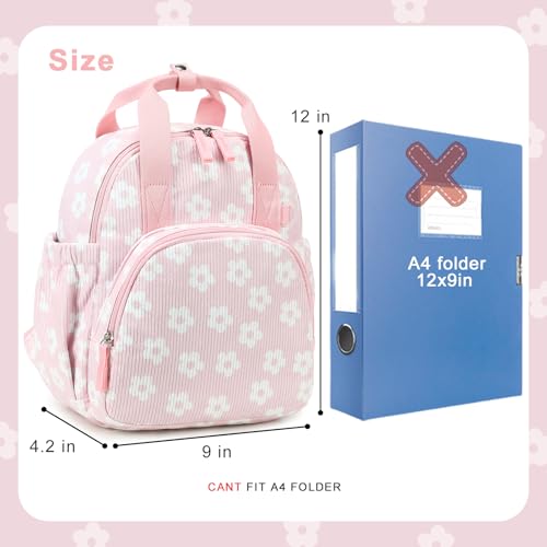 Image of Bluboon Toddler Backpack for Girls Boys 2-4 Cute 12 inch Preschool Kindergarten Backpacks Kids Daycare Bags School Travel (Flower-Pink, Age 2-4 (12 inch H not Fit A4 Folder))