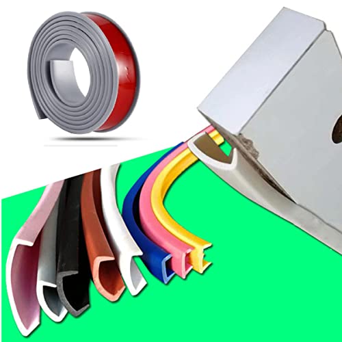 FSHANYUE Couvre Chant en Plastique Flexible Forme de U, - Souple-Couvre Souple TPE à Décoller et...
