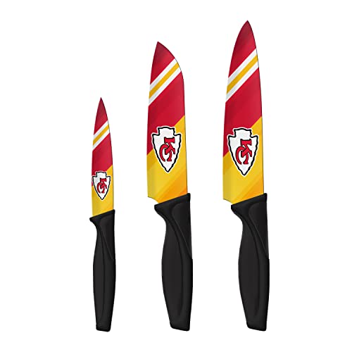 The Sports Vault NFL Kansas City Chiefs 5-Piece Knife & Cutting Board Set