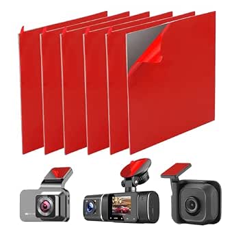 6Pcs Heavy Duty Dash Cam Mounting Tape - Ultra Heat Resistant Double-Sided Adhesive Pads for Windshield, Dashboard, GPS & Camera Holders | 60% Stronger Than Foam Tapes, Weatherproof & Customizable