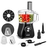 Food Processor,5 Cup Food Processor Vegetable Chopper for Chopping, Pureeing, Mixing, Shredding and Slicing,With 2 Variable Speeds Plus Pulse, 500 Watt, Safety Interlocking Design