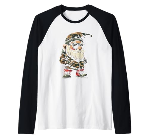 Il Soldato Gnome Natale Maglia con Maniche Raglan