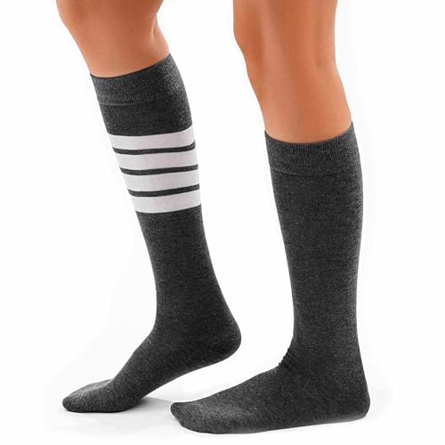 Women's Knee High Socks Athletic Thigh High Stripe Stockings Tube Outdoor Sport Socks