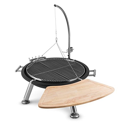 blumfeldt Turion Gallows Swivel Grill Fire Pit BBQ, Charcoal, Cable