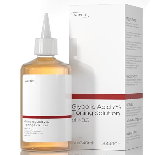 Glycolic Acid 7% Exfoliating Toner: Glycolic Acid Toner Gently Exfoliates 240ml - Toning Solution Reduces Skin Blemishes