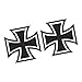 folien-zentrum 2X Eiserne Kreuz 7 x 7 cm schwarz Aufkleber Tuning 37 Shocker Auto JDM OEM Dub Decal Sticker Illest Dapper Oldschool Folie