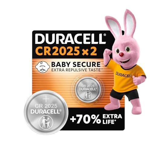 Duracell Specialty 2025 Lithium-Knopfzelle 3 V, 2er-Packung (CR2025 /DL2025) entwickelt für die Verwendung in Schlüsselanhängern, Waagen, Wearables und medizinischen Geräten.
