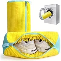 Schuh-Waschbeutel mit 1200+ Fasern, 360° Schutz, Maschinenwaschbar, Wiederverwendbar, Gelb