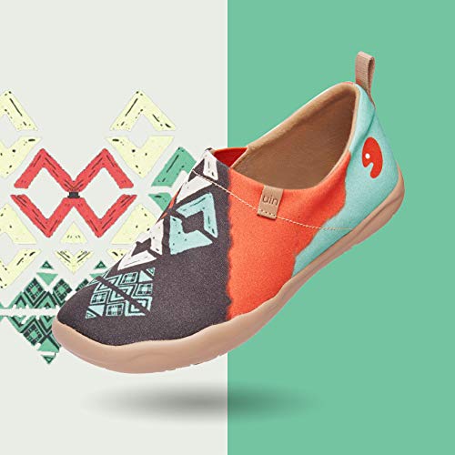 Image of UIN Women's Artistic Slip-On Shoes Vibrant Floral Casual Loafers Lightweight Comfortable Travel Footwear