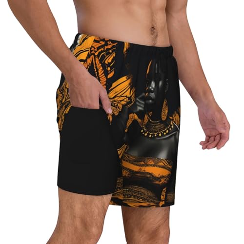African Retro Print Men Stylish Functionality Swim Trunks Breathable Beach Shorts Surfing Gym Fishing3