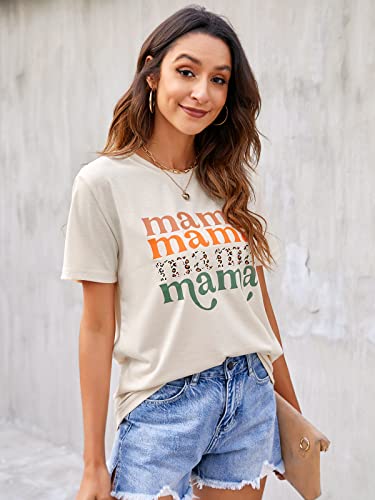 Blooming Jelly Womens Mama Shirt Fashion Graphic Tee Shirts Loose Fit Summer Tops Short Sleeve Blouses3