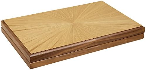 Orion Craft Sleek 19" Wood Backgammon Set - Starburst Inlay