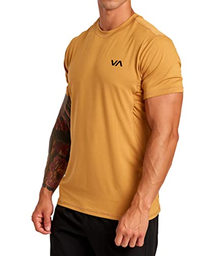 Rvca Men's Sport Vent Short Sleeve Crew Neck T-Shirt - Tumeric | X-Large #TOP25