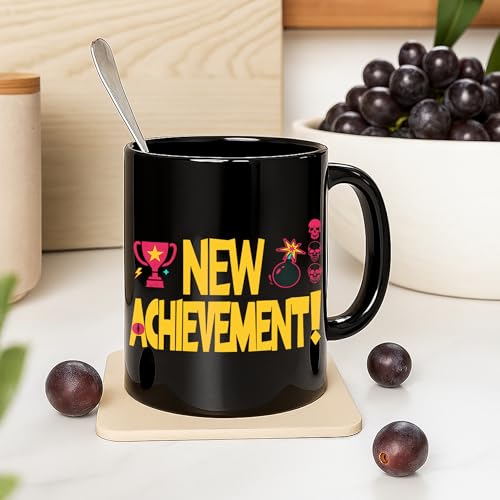 Taza de café cerámica negra 15 oz reusable miniatura 5