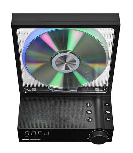Silva Schneider CDP 99 BT | CD-Player mit MP3-Funktion, Bluetooth 5.3 Sender & Empfänger, LED-Display, 4000mAh Akku, Fernbedienung, Anti-Schock, USB-C, SD-Karte, tragbar, 50W p.m.p.o. – Schwarz