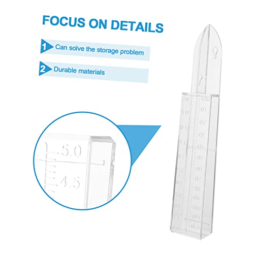 Yardwe 1 Stück Regenmesser Glas Reagenzglas Außenbehälter Kunststoff Regenmesser Landwirtschaft Regenmesser Wassermessgerät Niederschlag Reagenzglas Regenmesser Gerät Außenregenmesser – Bild 3