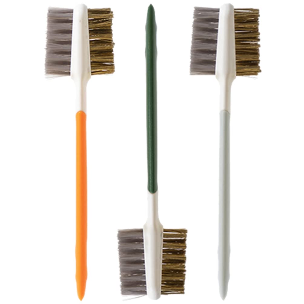 POPETPOP 3pcs Gas Stove Cleaner Brush Double Ended Stovetop Brushes for Efficient of Gas Burners Sturdy for Easy Removal and Storage