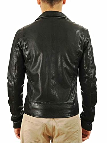 Image of SKADO Genuine Leather Jacket Men Real Leather Jacket Biker Soft Lambskin SlimFit