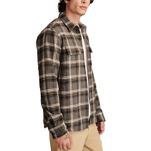 Lucky Brand Men's Big Slub Twill Plaid Long Sleeve Utility Shirt3