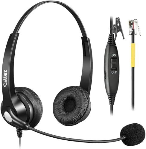 Amazon.co.jp: Callez オフィス電話機用ヘッドセット マイク付き
