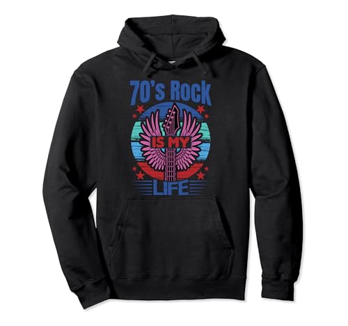 Vintage Retro 70er Jahre Rockband Pullover Hoodie