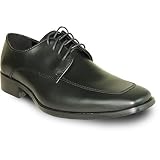 VANGELO Men Tuxedo Shoe TUX-3 Square Toe for Wedding, School Uniform and Formal Event Black Matte 10