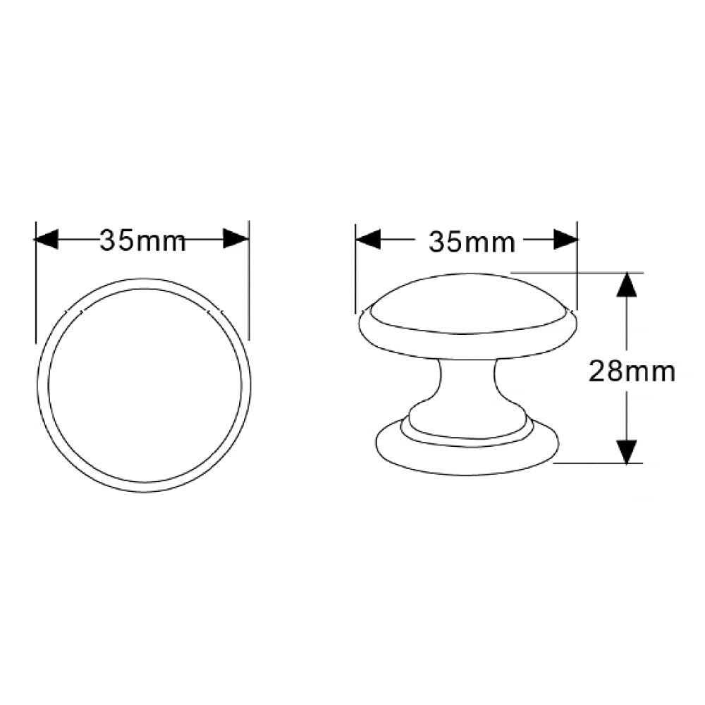 Round Antique Copper Cabinet Knob - N140046ACB, 1-3/8 in (35 mm) — KHTUMEWARE