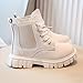 Girls Lace Up Ankle Boots Outdoor Hiking Non Slip Boot Durable Rubber Sole Fashion Boots Fall Winter Casual Shoes