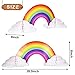 WILLBOND 2 Pieces Rainbow Honeycomb Paper Centerpiece Rainbow Party Table Decoration Cloud No Crease Converting Centerpieces for Tables Christmas Birthday Party