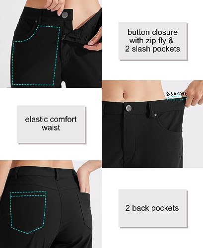 Pantalon de travail extensible Libin léger coupe droite noire 40