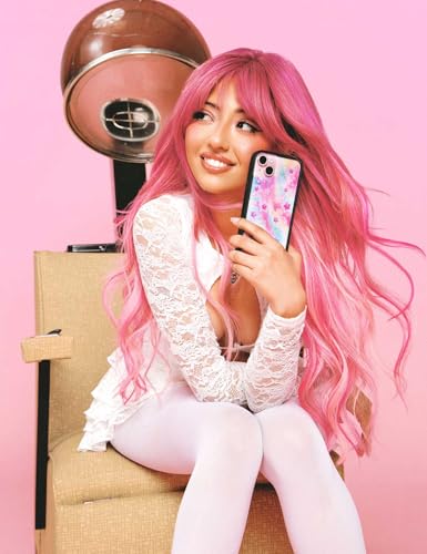 Image of Wildflower Cases - Compatible with iPhone 16 | Protective Black Bumper, 6.5ft Drop Test Certified, Women Owned Small Business | Stars Pink Purple Orange Cute Trendy | Collab - Miranda Rae
