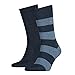 Produktbild Tommy Hilfiger Herren Socken - Rugby Sock, Strümpfe, Streifen, uni/gestreift, 6er Pack (Blau Denim, 39-42 (6 Paar))