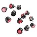 MUZHI Mini Boat Rocker Switch 12PCS Toggle Switch 10A/125V 6A/250V 2 Pin Toggle Switch SPST ON/Off Replacement Switch for Car Auto Boat Household Appliances,Red Button