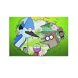 Generic Regular Show Poster, TV Show Anime Posters (1) Art Poster Canvas Painting Decor Wall Print Photo Gifts Home Modern Decorative Posters Framed/Unframed 08x12inch(20x30cm)