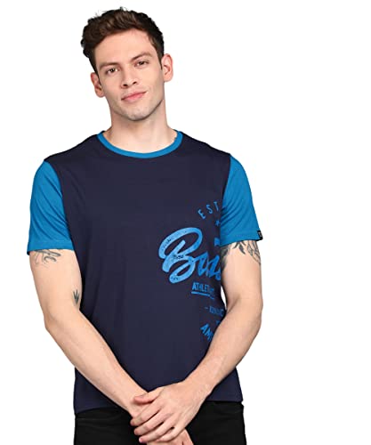 Image of Urbano Fashion Men's Graphic Printed Round Neck Half Sleeve Slim Fit Cotton T-Shirt