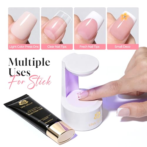 Image of UNA GELLA Solid Nail Glue Gel 15ml Lamp Curing Needed Solid Soak Off U V /LED Lamp Required Super Strong Glue for Fake Acrylic Soft Gel Nail Tips Press On Nails Art Extension
