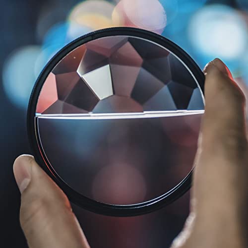 Camdiox Cinepro Ex Half Crystal Kaleidoscope Optical Glass Prism Filter - Cinematic Special Effect Multiple Image With Rotatable Ring For Dslr Mirrorless Video Camera (72Mm) #TOP2