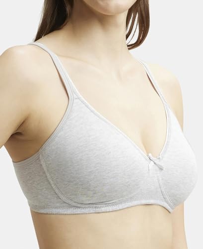 Image of Jockey 1722 Women Wirefree Non Padded Super Combed Cotton Elastane Stretch Medium Coverage Everyday Bra with Concealed Shaper Panel