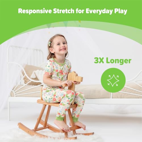 Image of Kids 2-Piece So Soft Playtime Set-Lightweight Viscose from Bamboo Short Sleeve Top&Leggings for Toddler Boy & Girls