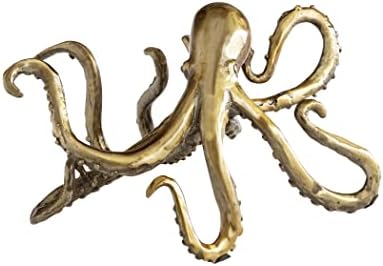 Cyan Lighting 11239 Octopus - Shelf Decor-6.25 Inches Tall and 4 Inches Wide, Aged Brass Finish