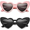 COASION Kids Girls Polarized Heart Sunglasses Flexible Pink UV400 Sunnies Lovely Shades for Toddler Age 2-8