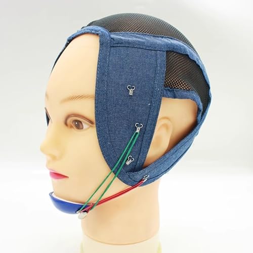 oiakus - oiakus Casque à Traction Haut orthodontique, Dispositif de Traction de la mâchoire Externe, Tracteur de tête de tête à pullle Inverse réglable