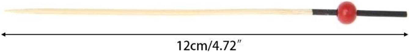Cocktail Picks Cocktail Picks 500pcs Beads Bamboo Sticks Disposable Toothpicks Length 12cm/4.72in
